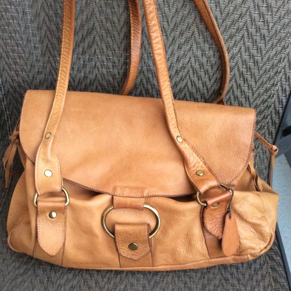 🚫SOLD 🚫 Ravel Tan Leather Satchel Bag - Picture 1 of 7